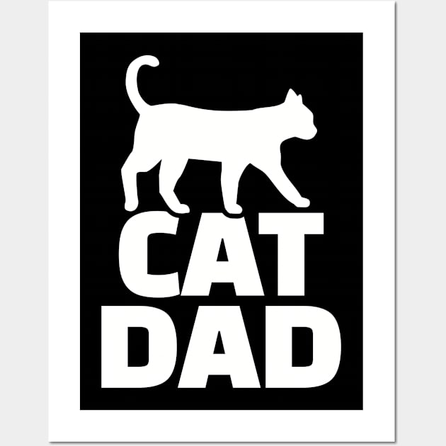 Cat Dad Wall Art by Designzz